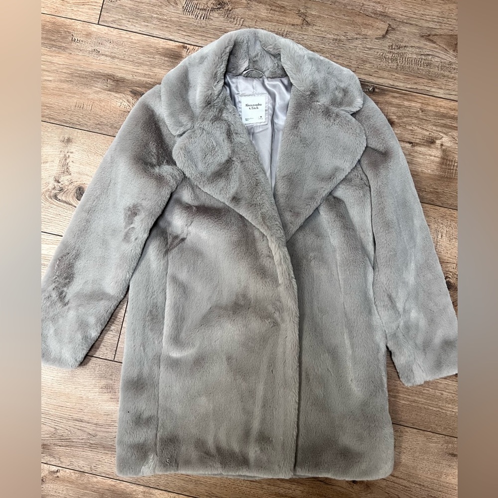 Abercrombie Faux Fur Jacket! Only worn once!